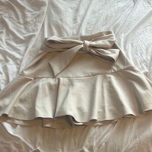 Cream color skort
